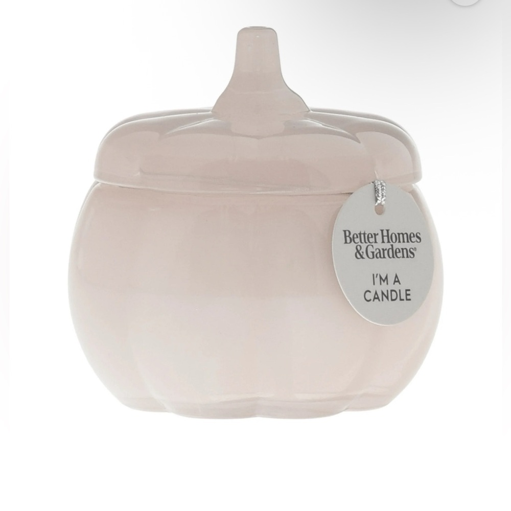 Better Homes & Gardens Salted Coconut Mahogany 3-Wick Glass Pumpkin 30oz Candle - Picture 3 of 13